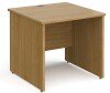 Gentoo Rectangular Desk with Panel End Legs - 800mm x 800mm - Oak