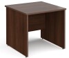 Gentoo Rectangular Desk with Panel End Legs - 800mm x 800mm - Walnut