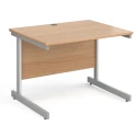 Gentoo Rectangular Desk with Single Cantilever Legs - 1000 x 800mm