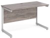 Gentoo Rectangular Desk with Single Cantilever Legs - 1200mm x 600mm - Grey Oak