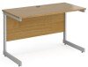 Gentoo Rectangular Desk with Single Cantilever Legs - 1200mm x 600mm - Oak