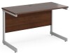 Gentoo Rectangular Desk with Single Cantilever Legs - 1200mm x 600mm - Walnut