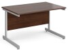 Gentoo Rectangular Desk with Single Cantilever Legs - 1200 x 800mm - Walnut