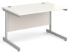 Gentoo Rectangular Desk with Single Cantilever Legs - 1200 x 800mm - White