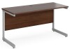 Gentoo Rectangular Desk with Single Cantilever Legs - 1400mm x 600mm - Walnut