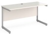 Gentoo Rectangular Desk with Single Cantilever Legs - 1400mm x 600mm - White