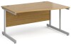 Gentoo Wave Desk with Single Upright Leg 1400 x 990mm - Oak