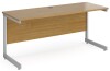 Gentoo Rectangular Desk with Single Cantilever Legs - 1600mm x 600mm - Oak