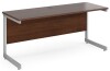 Gentoo Rectangular Desk with Single Cantilever Legs - 1600mm x 600mm - Walnut