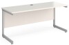 Gentoo Rectangular Desk with Single Cantilever Legs - 1600mm x 600mm - White