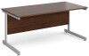 Gentoo Rectangular Desk with Single Cantilever Legs - 1600 x 800mm - Walnut