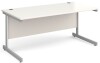 Gentoo Rectangular Desk with Single Cantilever Legs - 1600 x 800mm - White