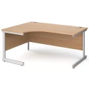 Gentoo Corner Desk with Single Upright Leg 1600 x 1200mm