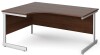 Gentoo Corner Desk with Single Upright Leg 1600 x 1200mm - Walnut
