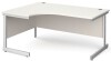 Gentoo Corner Desk with Single Upright Leg 1600 x 1200mm - White