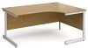 Gentoo Corner Desk with Single Upright Leg 1600 x 1200mm - Oak