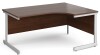 Gentoo Corner Desk with Single Upright Leg 1600 x 1200mm - Walnut
