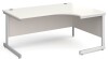 Gentoo Corner Desk with Single Upright Leg 1600 x 1200mm - White