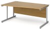 Gentoo Wave Desk with Single Upright Leg 1600 x 990mm - Oak