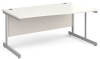 Gentoo Wave Desk with Single Upright Leg 1600 x 990mm - White
