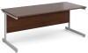 Gentoo Rectangular Desk with Single Cantilever Legs - 1800 x 800mm - Walnut
