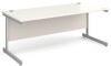 Gentoo Rectangular Desk with Single Cantilever Legs - 1800 x 800mm - White