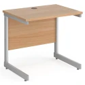Gentoo Rectangular Desk with Single Cantilever Legs - 800mm x 600mm