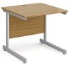 Gentoo Rectangular Desk with Single Cantilever Legs - 800 x 800mm - Oak