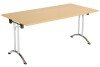 TC One Union Folding Rectangular Table - 1600 x 700mm - Nova Oak