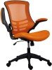 TC Marlos Mesh Back Chair with Folding Arms - Orange