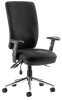 Dynamic Chiro High Back Operator Chair with Height Adjustable Arms - Black