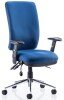 Dynamic Chiro High Back Operator Chair with Height Adjustable Arms - Blue