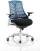 Dynamic Flex White Frame Chair - Blue