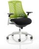 Dynamic Flex White Frame Chair - Green