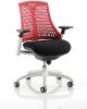 Dynamic Flex White Frame Chair - Red