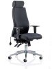 Dynamic Onyx Chair with Headrest - Black Fabric