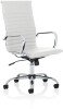 Dynamic Nola High Back Bonded Leather Chair - White