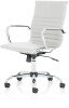 Dynamic Nola Medium Back Bonded Leather Chair - White