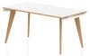 Dynamic Oslo Single Starter Bench Desk Set - 1400 x 800mm - Warm Oak