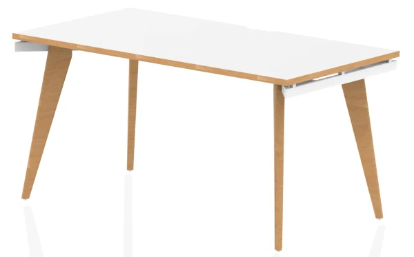 Dynamic Oslo Single Starter Bench Desk Set - 1600 x 800mm - Warm Oak