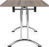 TC One Union Folding Rectangular Table - 1200 x 800mm - Grey Oak