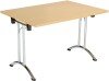 TC One Union Folding Rectangular Table - 1200 x 800mm - Nova Oak