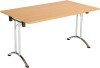 TC One Union Folding Rectangular Table - 1400 x 800mm - Beech