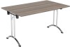 TC One Union Folding Rectangular Table - 1400 x 800mm - Grey Oak