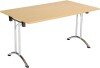 TC One Union Folding Rectangular Table - 1400 x 800mm - Nova Oak