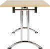 TC One Union Folding Rectangular Table - 1400 x 800mm - Nova Oak