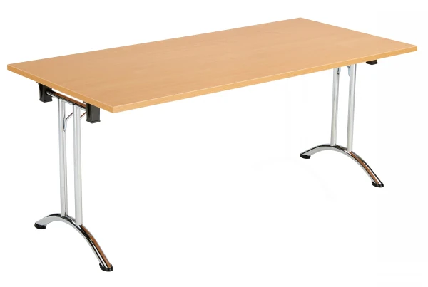 TC One Union Folding Rectangular Table - 1600 x 800mm - Beech