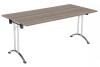 TC One Union Folding Rectangular Table - 1600 x 800mm - Grey Oak