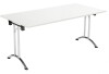 TC One Union Folding Rectangular Table - 1600 x 800mm - White