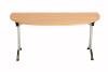 TC One Union Folding D-End Top Table - 1600 x 800mm - Beech